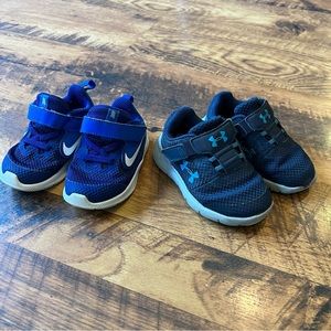 Nike and Under Armour Shoe Pair